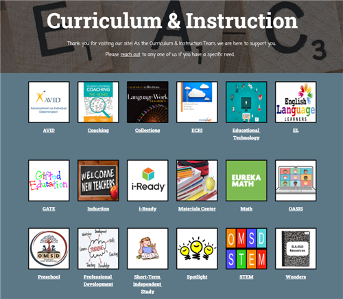 Curriculum and Instruction Page